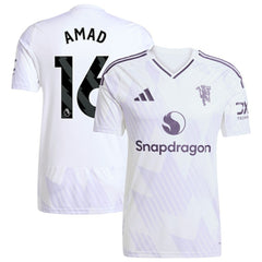 Adidas Amad Diallo Manchester United 2025/26 Away Replica Player Jerseys - White