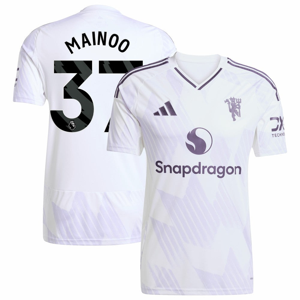 Adidas Kobbie Mainoo Manchester United 2025/26 Away Replica Player Jerseys - White