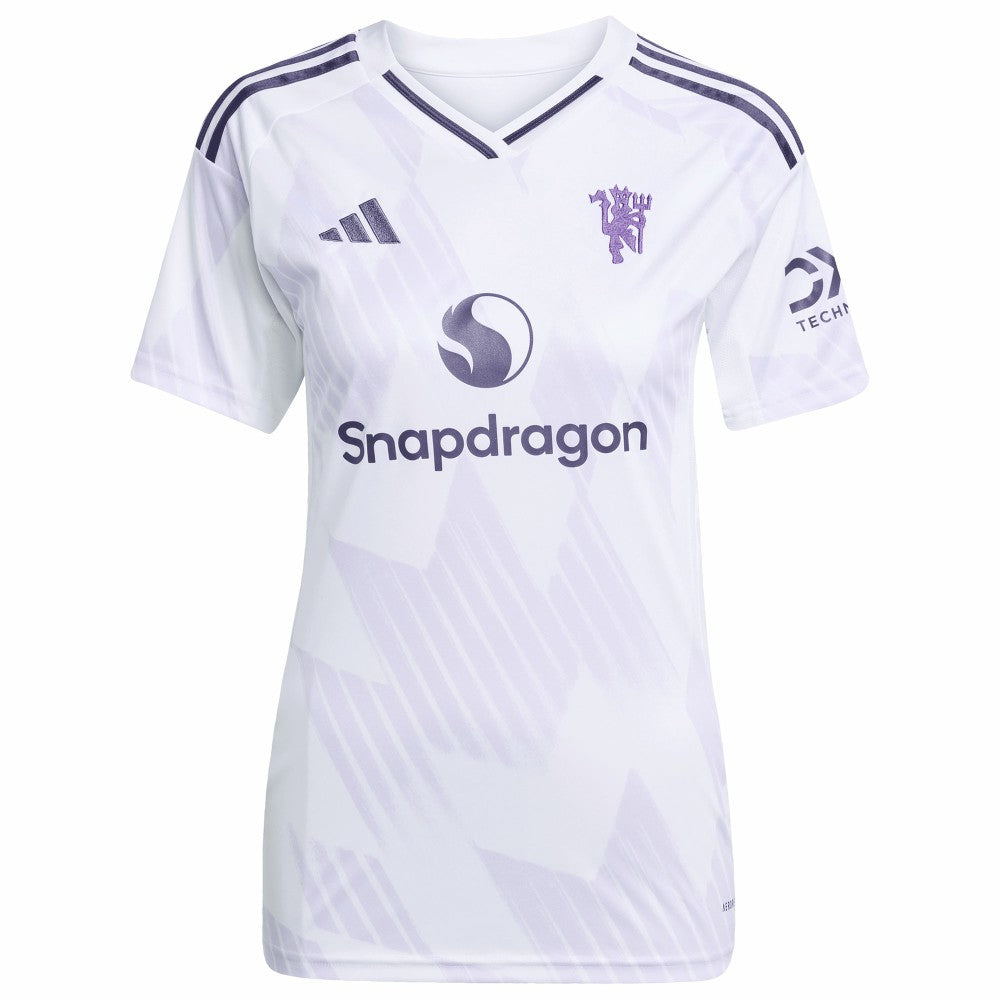 Adidas Bruno Fernandes Manchester United Women's 2025/26 Away Replica Player Jerseys - White