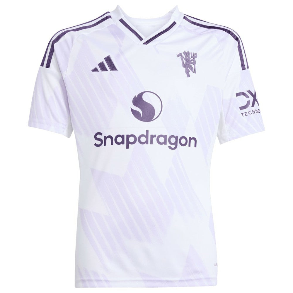 Adidas Bruno Fernandes Manchester United Youth 2025/26 Away Replica Player Jerseys - White
