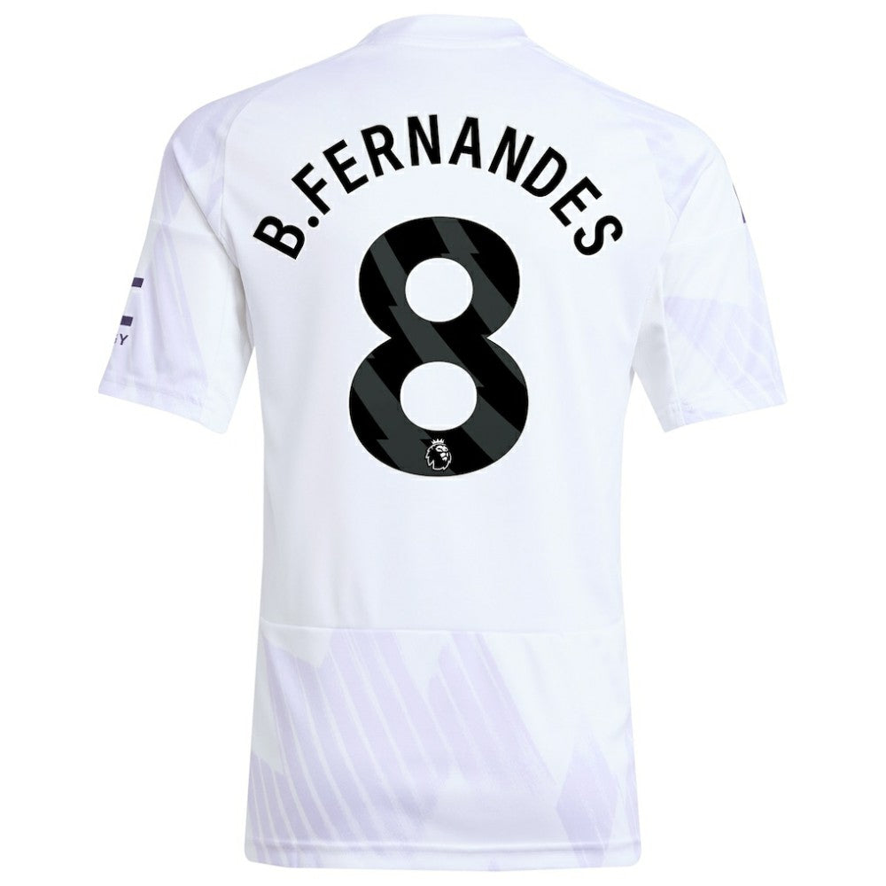 Adidas Bruno Fernandes Manchester United Youth 2025/26 Away Replica Player Jerseys - White