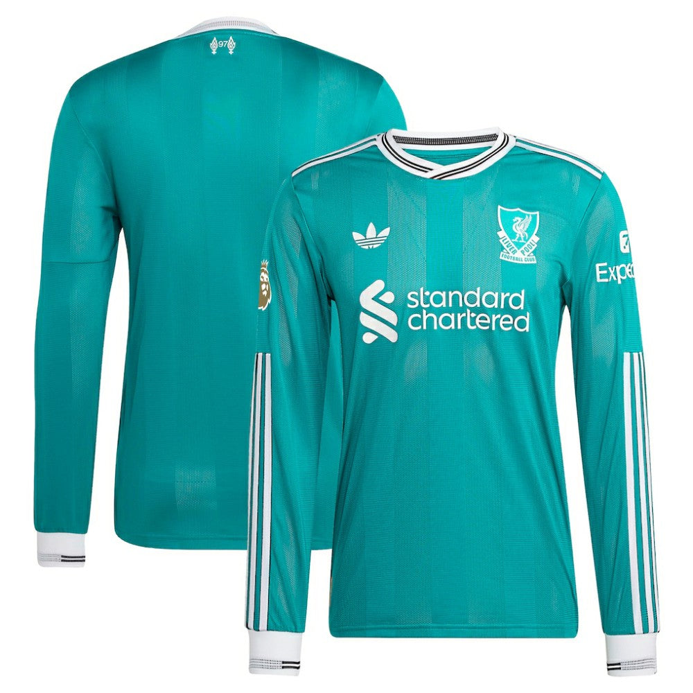 Adidas Liverpool 2025/26 Third Long Sleeve Jerseys - Green