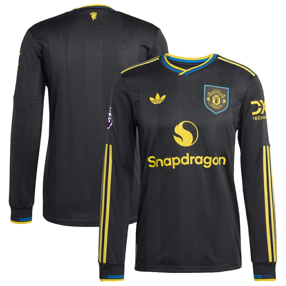 Adidas Manchester United 2025/26 Third Long Sleeve Jerseys - Black
