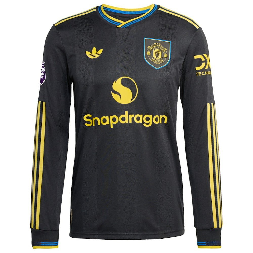 Adidas Manchester United 2025/26 Third Long Sleeve Jerseys - Black
