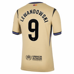 Nike Robert Lewandowski Barcelona 2025/26 Away Stadium Replica Jerseys - Gold