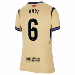 Nike Gavi Barcelona Women's 2025/26 Away Stadium Replica Jerseys - Gold