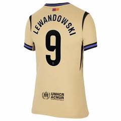 Nike Robert Lewandowski Barcelona Women's 2025/26 Away Stadium Replica Jerseys - Gold