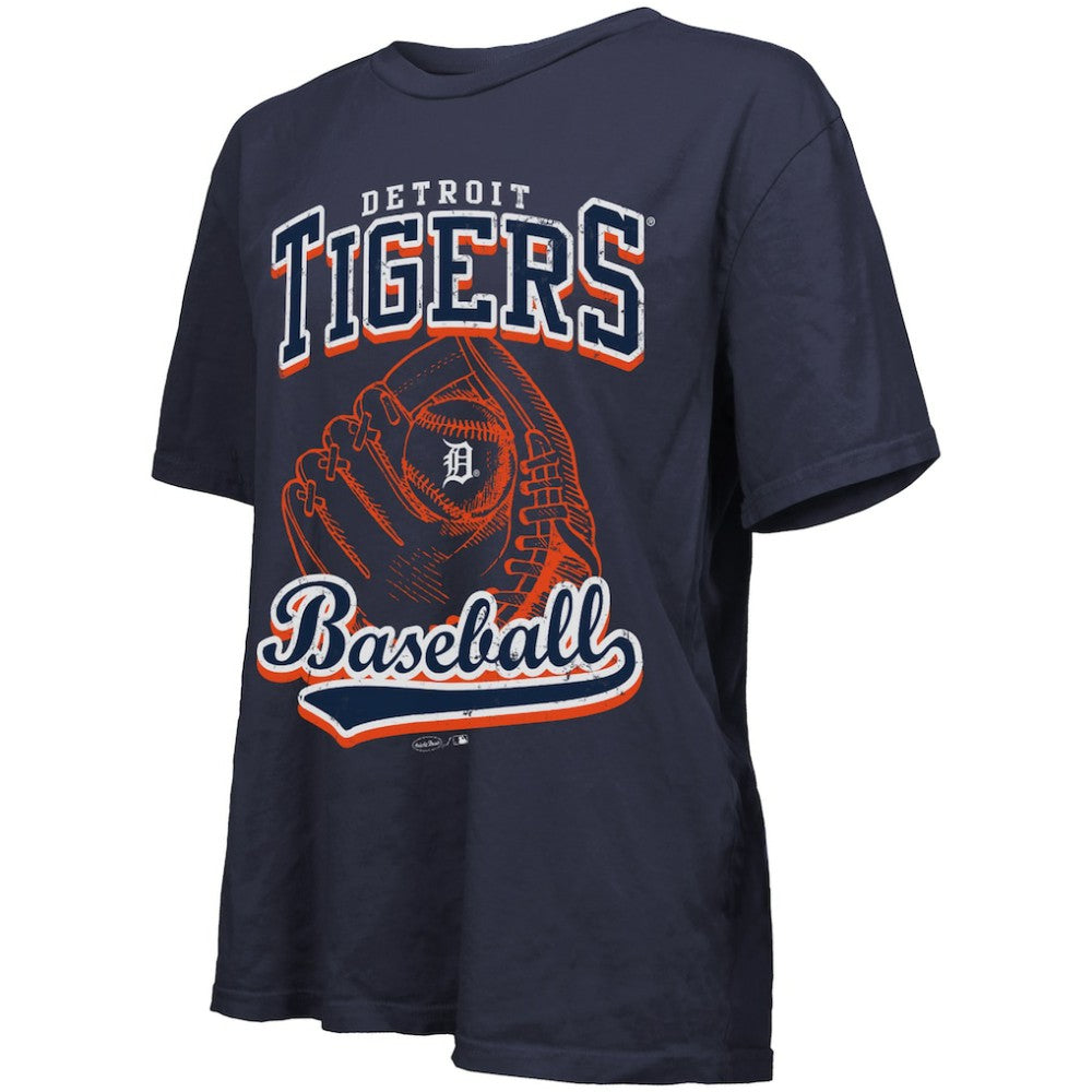 Detroit Tigers Majestic Threads Women's Oversized First Base T-Shirt On Sale