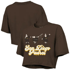 San Diego Padres Majestic Threads Women's Boxy Crop T-Shirt discount