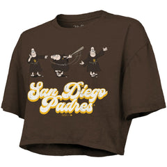 San Diego Padres Majestic Threads Women's Boxy Crop T-Shirt discount