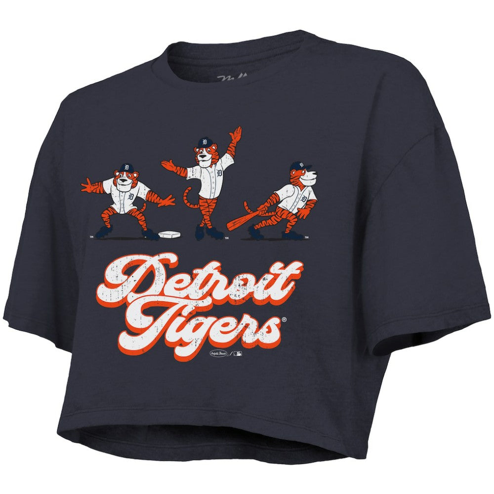Detroit Tigers Majestic Threads Women's Boxy Crop T-Shirt Lifestyle