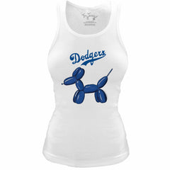 Los Angeles Dodgers Tiny Turnip Women's Fitted Balloon Dog Tri-Blend Tank Top Sale