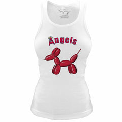Los Angeles Angels Tiny Turnip Women's Fitted Balloon Dog Tri-Blend Tank Top Clearance