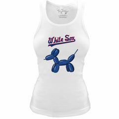 Chicago White Sox Tiny Turnip Women's Fitted Balloon Dog Tri-Blend Tank Top Lifestyle