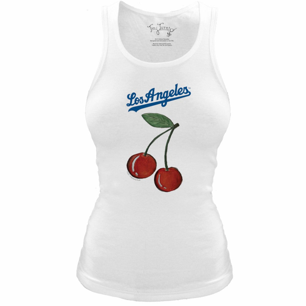 Los Angeles Dodgers Tiny Turnip Women's Fitted Cherries Tri-Blend Tank Top Sale