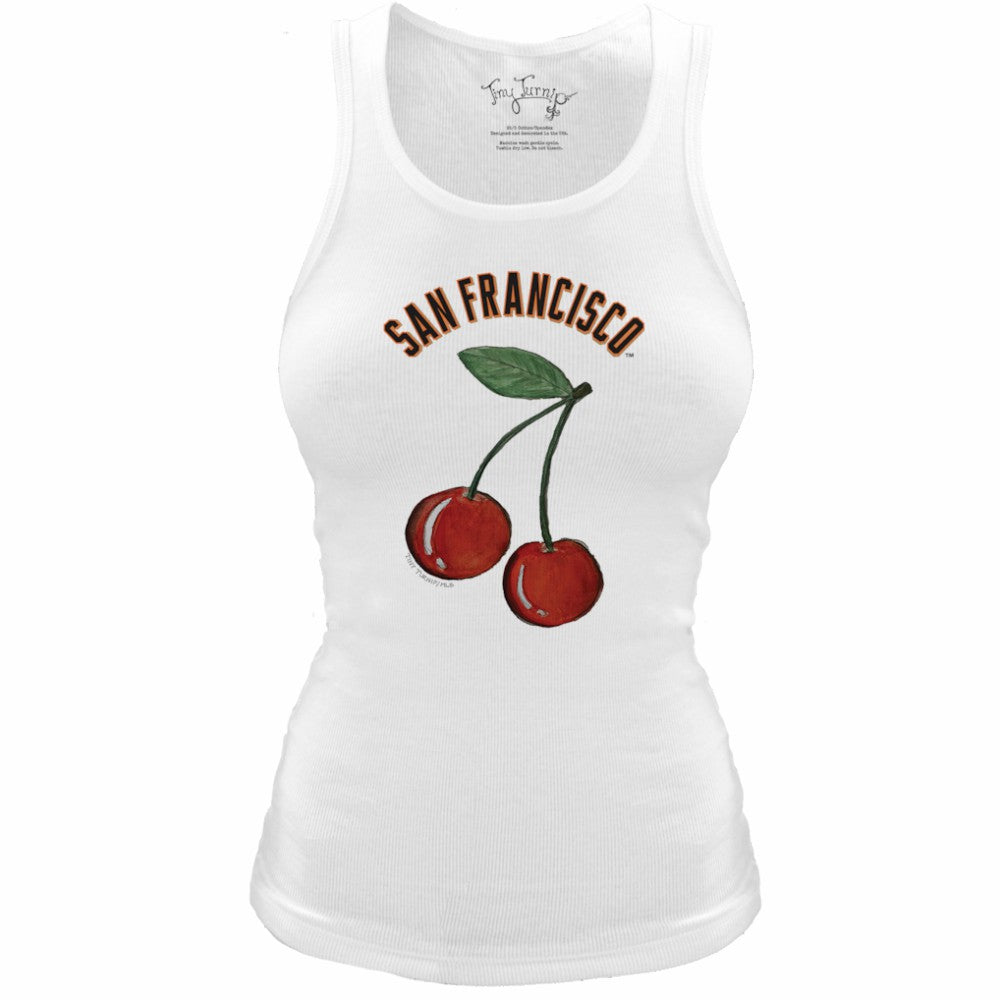 San Francisco Giants Tiny Turnip Women's Fitted Cherries Tri-Blend Tank Top Sale