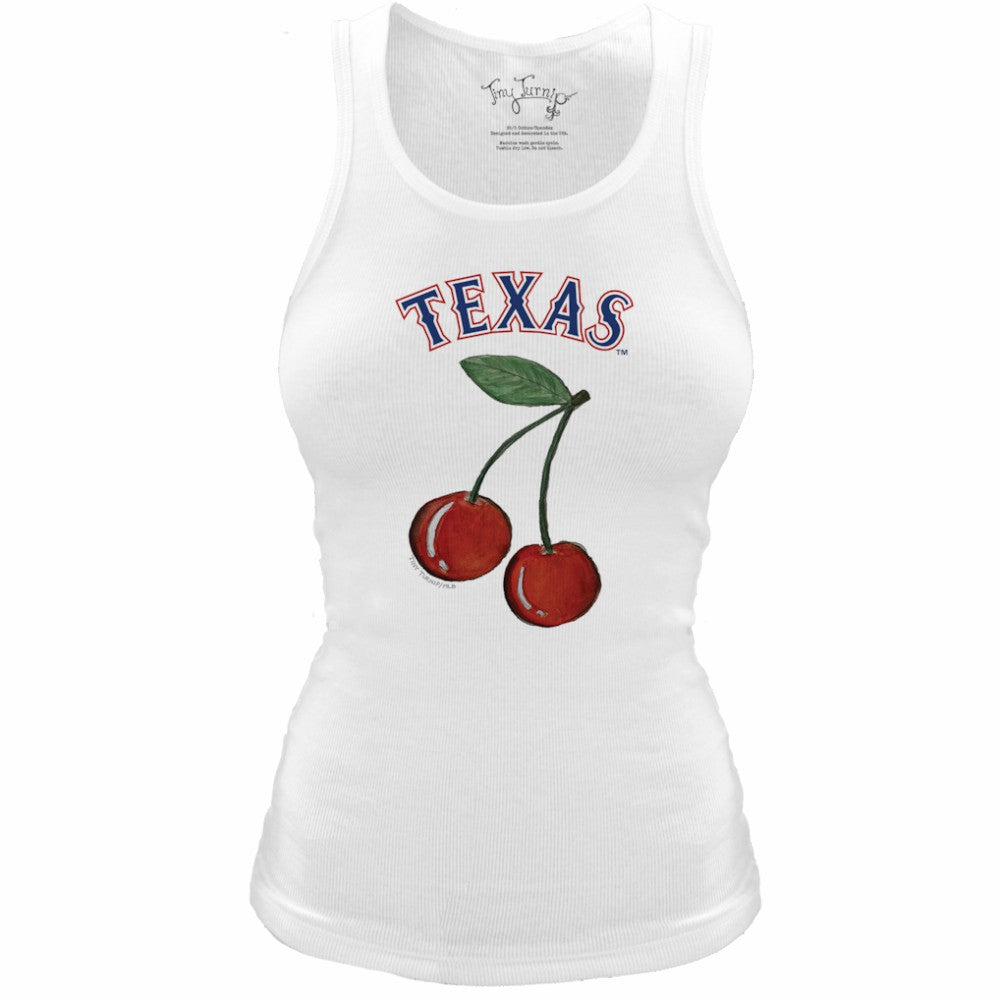 Texas Rangers Tiny Turnip Women's Fitted Cherries Tri-Blend Tank Top Lifestyle