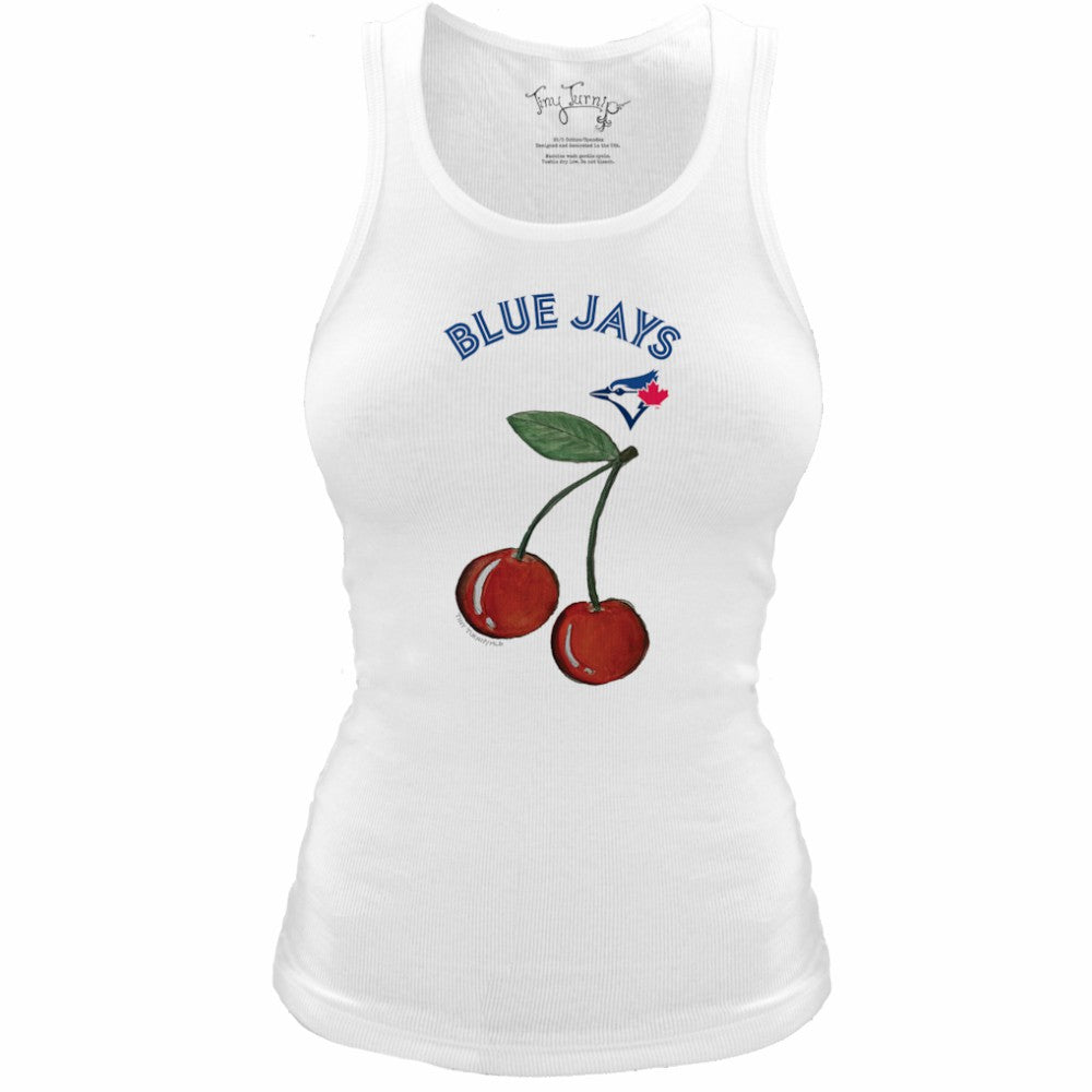 Toronto Blue Jays Tiny Turnip Women's Fitted Cherries Tri-Blend Tank Top Sale