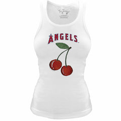 Los Angeles Angels Tiny Turnip Women's Fitted Cherries Tri-Blend Tank Top Sale