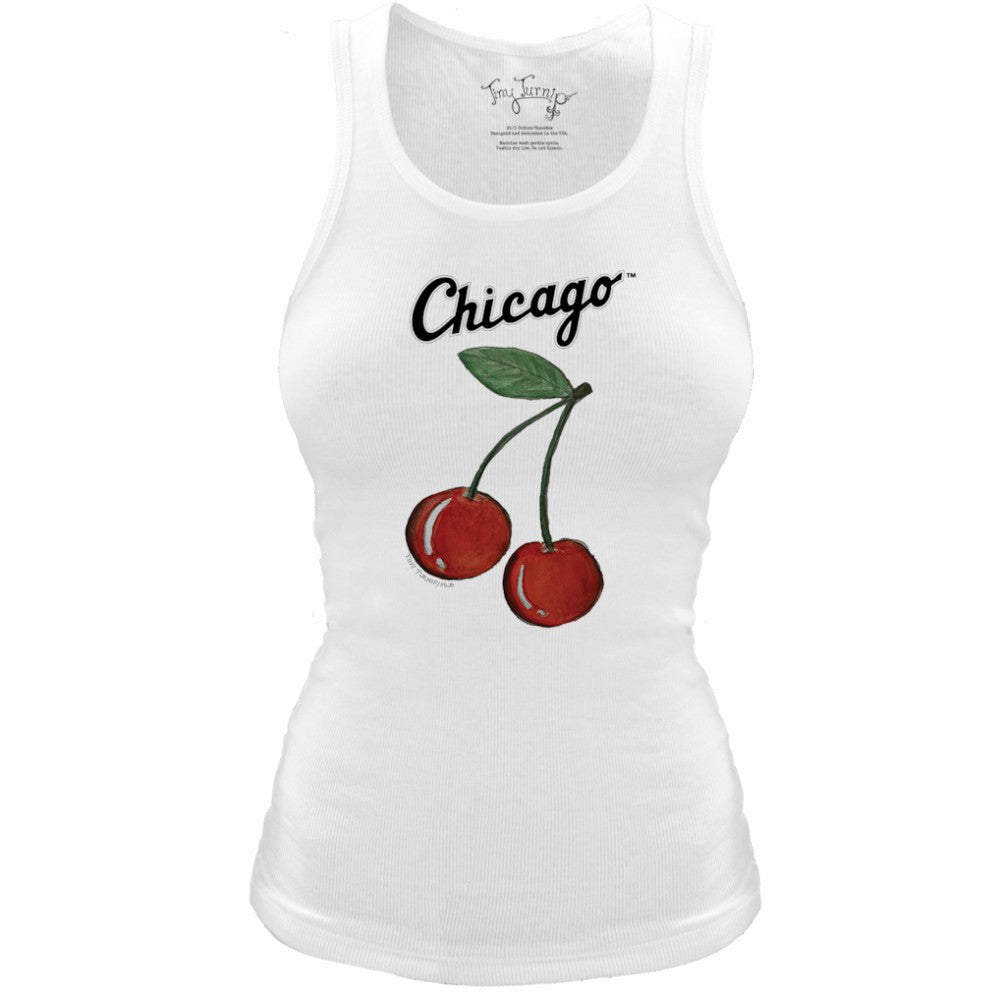 Chicago White Sox Tiny Turnip Women's Fitted Cherries Tri-Blend Tank Top Sale