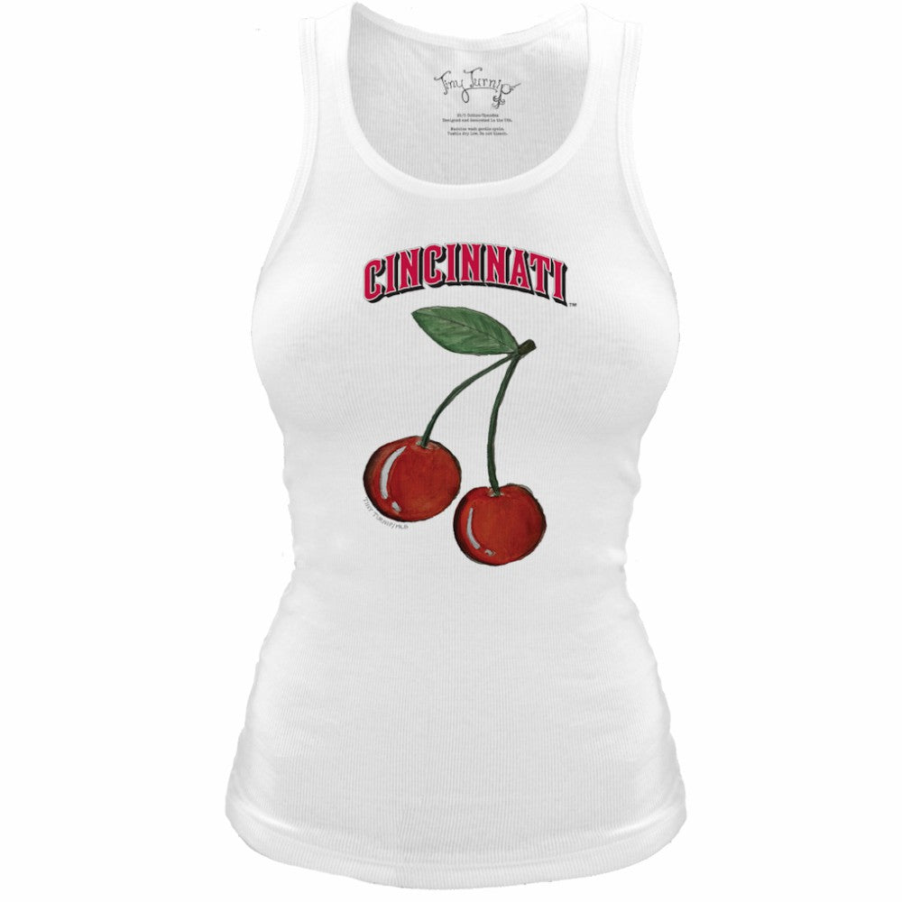 Cincinnati Reds Tiny Turnip Women's Fitted Cherries Tri-Blend Tank Top Sale