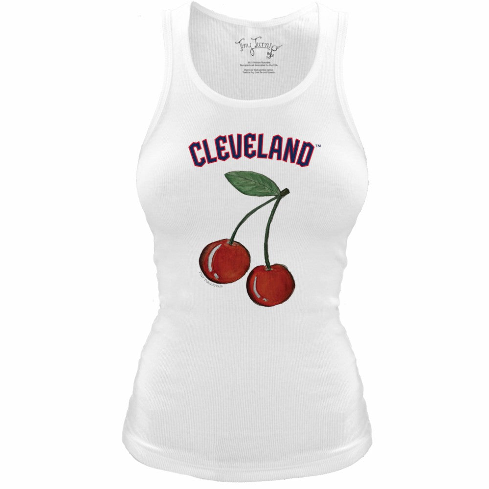 Cleveland Guardians Tiny Turnip Women's Fitted Cherries Tri-Blend Tank Top Online