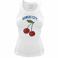 Kansas City Royals Tiny Turnip Women's Fitted Cherries Tri-Blend Tank Top discount