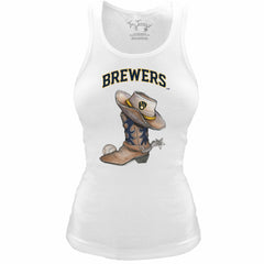 Milwaukee Brewers Tiny Turnip Women's Fitted Vintage Cowboy Boot Tri-Blend Tank Top Near Me