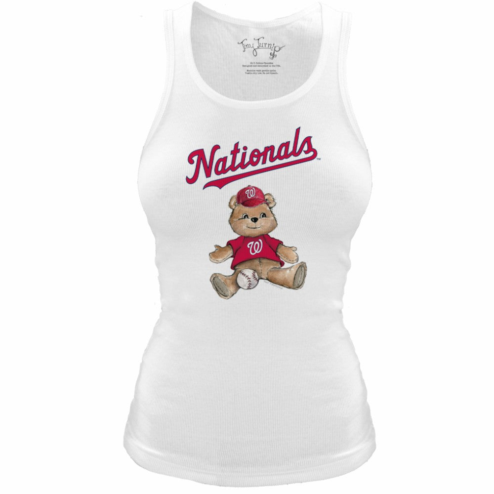 Washington Nationals Tiny Turnip Women's Fitted Teddy Bear Tri-Blend Tank Top Sale