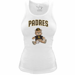 San Diego Padres Tiny Turnip Women's Fitted Teddy Bear Tri-Blend Tank Top Sale