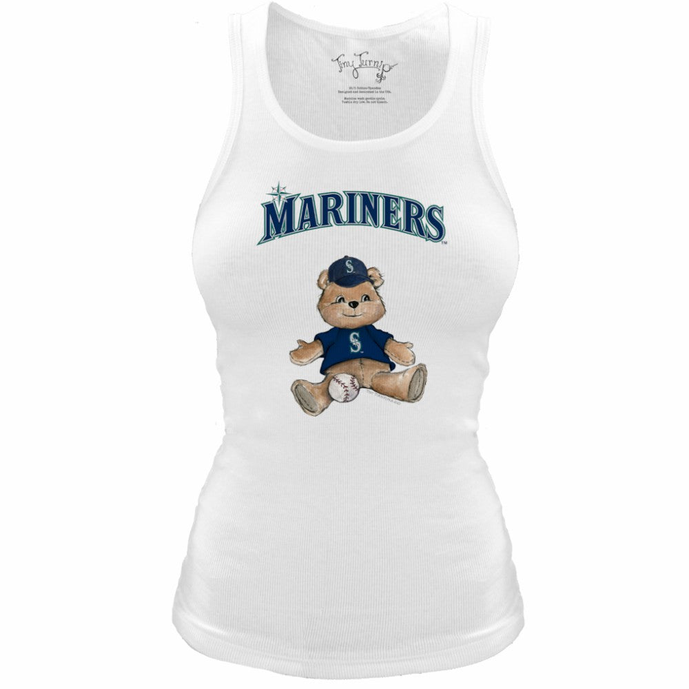 Seattle Mariners Tiny Turnip Women's Fitted Teddy Bear Tri-Blend Tank Top for sale