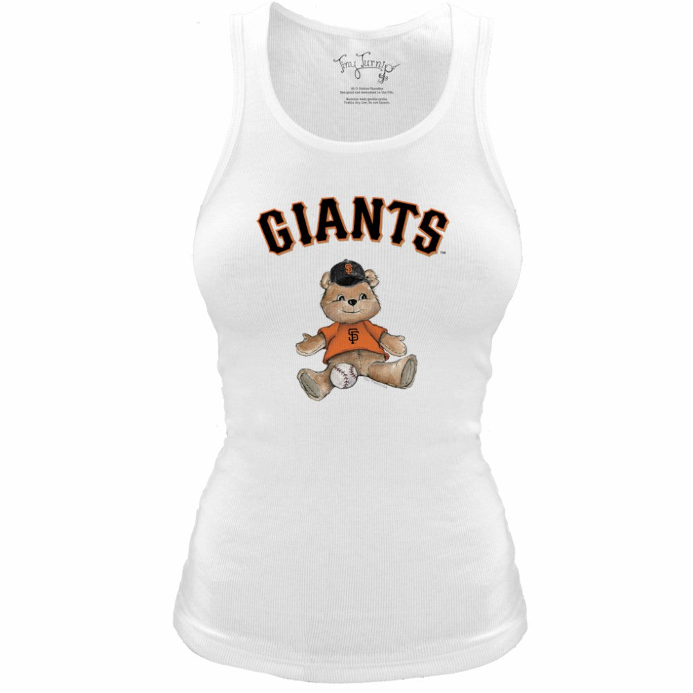 San Francisco Giants Tiny Turnip Women's Fitted Teddy Bear Tri-Blend Tank Top On Sale