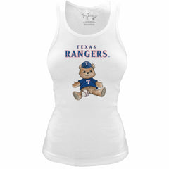 Texas Rangers Tiny Turnip Women's Fitted Teddy Bear Tri-Blend Tank Top Lifestyle