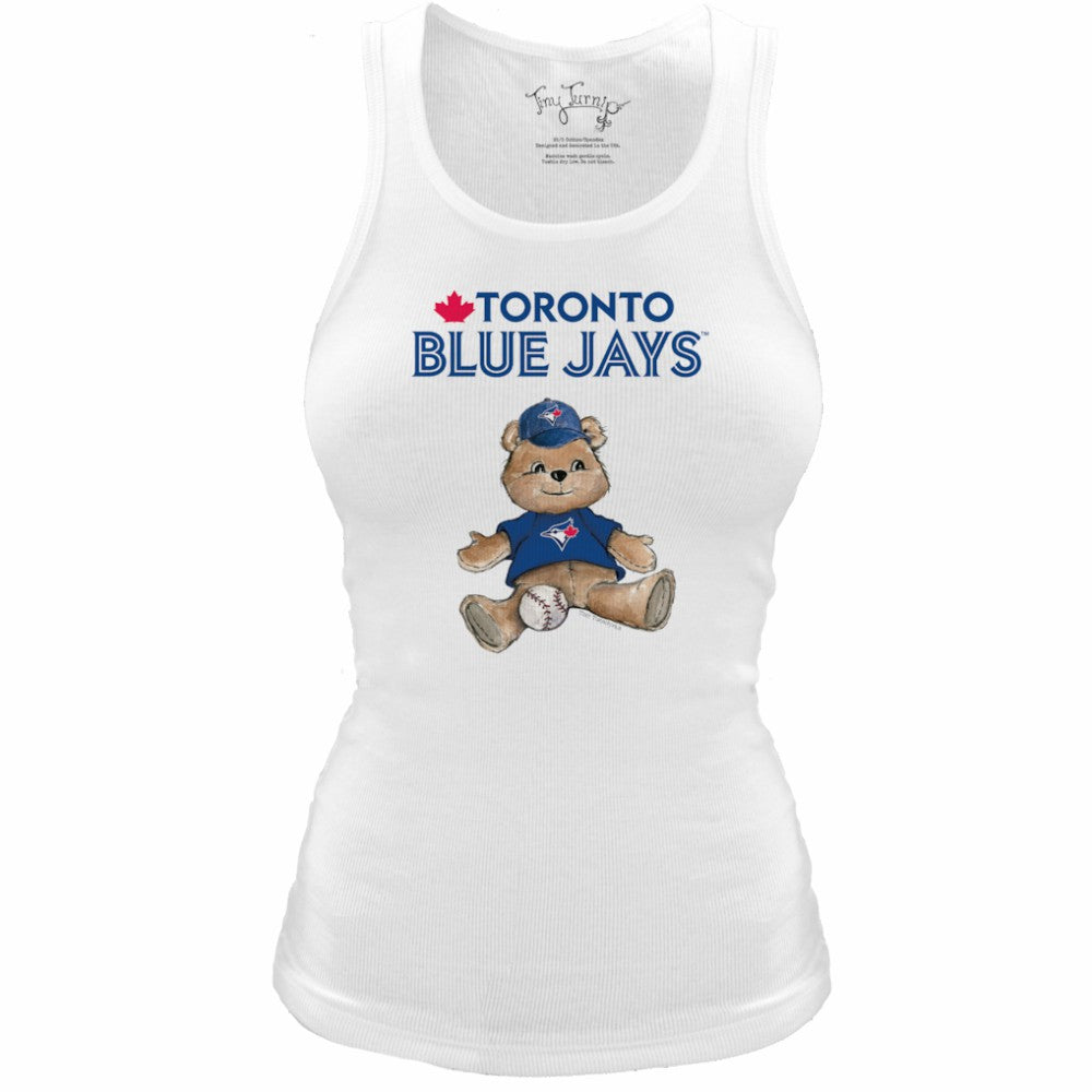 Toronto Blue Jays Tiny Turnip Women's Fitted Teddy Bear Tri-Blend Tank Top Sale
