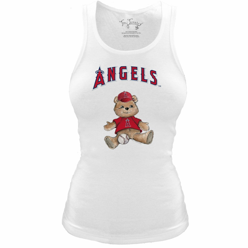 Los Angeles Angels Tiny Turnip Women's Fitted Teddy Bear Tri-Blend Tank Top discount