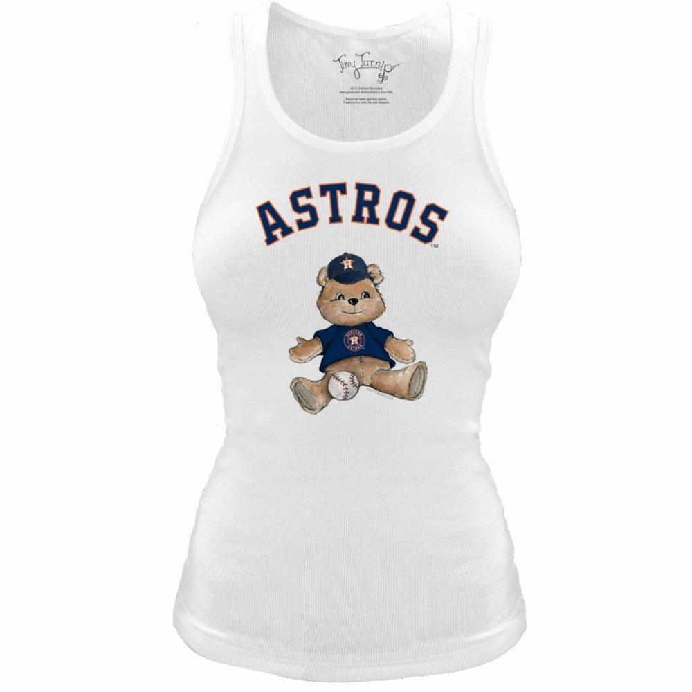 Houston Astros Tiny Turnip Women's Fitted Teddy Bear Tri-Blend Tank Top for sale
