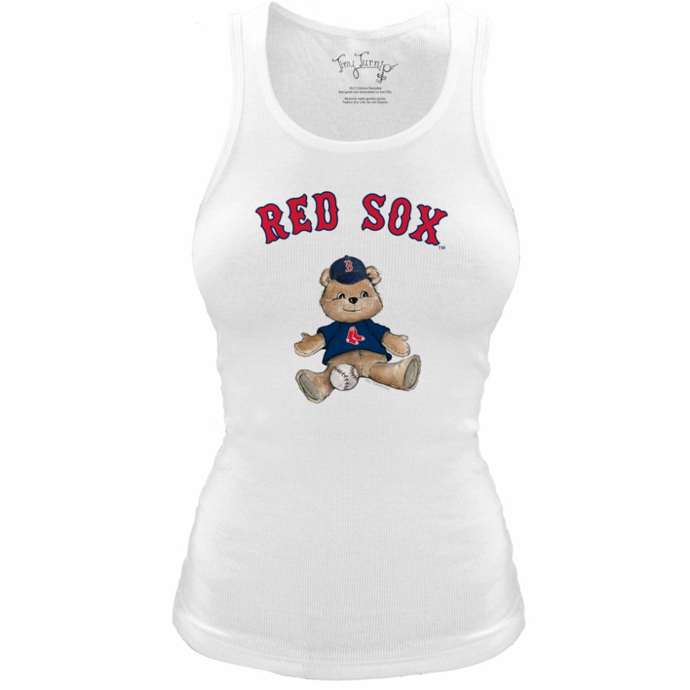 Boston Red Sox Tiny Turnip Women's Fitted Teddy Bear Tri-Blend Tank Top Online