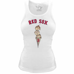 Boston Red Sox Tiny Turnip Women's Fitted Triple Scoop Tri-Blend Tank Top Lifestyle
