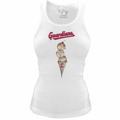 Cleveland Guardians Tiny Turnip Women's Fitted Triple Scoop Tri-Blend Tank Top Online