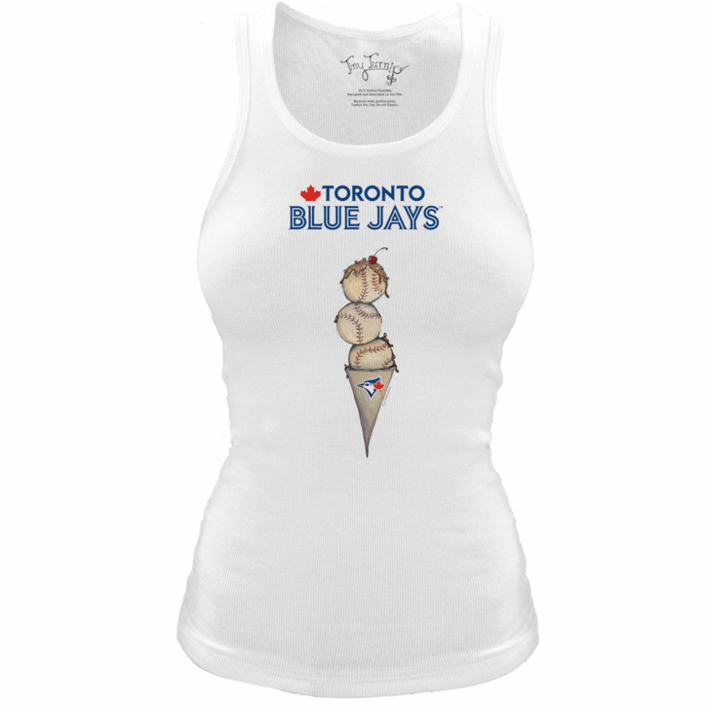 Toronto Blue Jays Tiny Turnip Women's Fitted Triple Scoop Tri-Blend Tank Top Lifestyle
