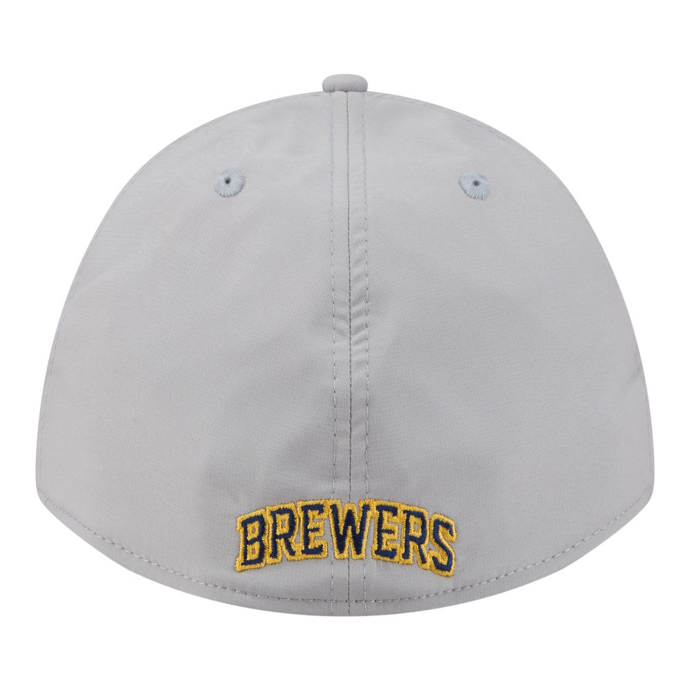 Milwaukee Brewers New Era Patch 39THIRTY A-Frame M-Crown Perforated Flex Hat On Sale