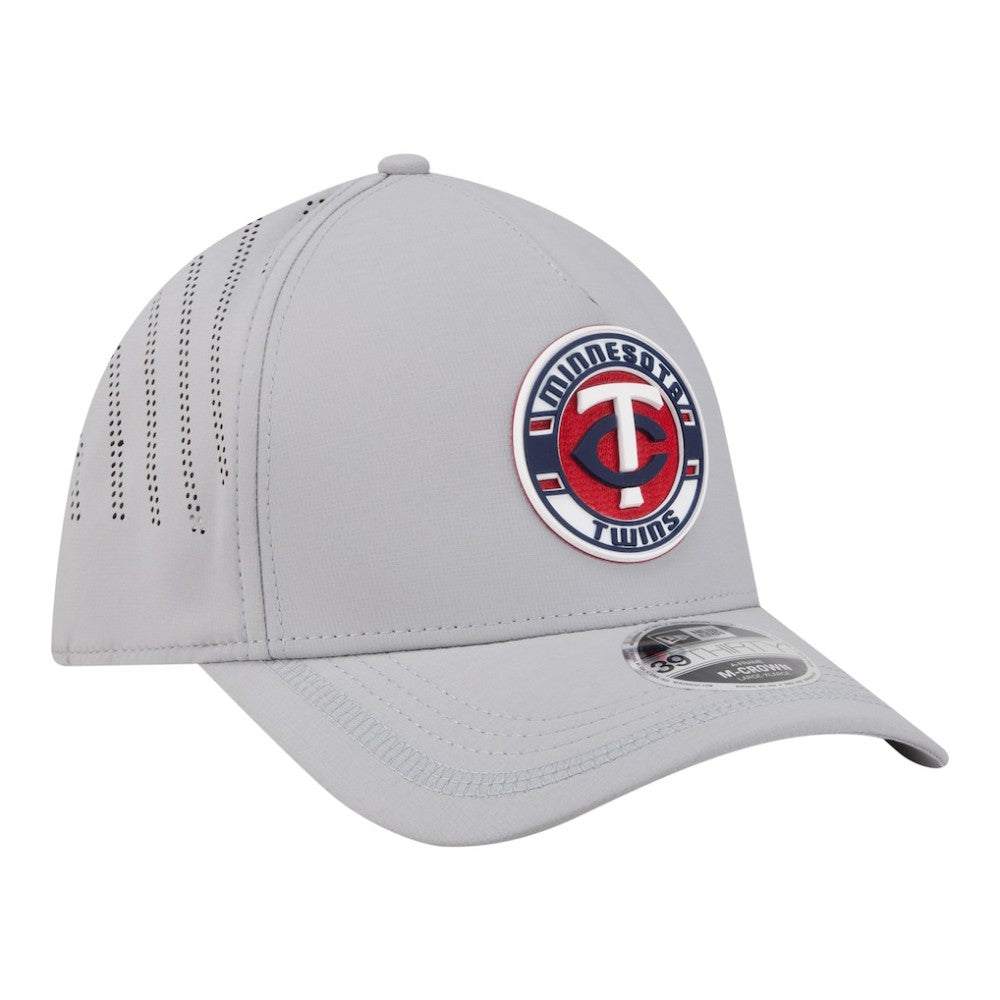 Minnesota Twins New Era Patch 39THIRTY A-Frame M-Crown Perforated Flex Hat Clearance