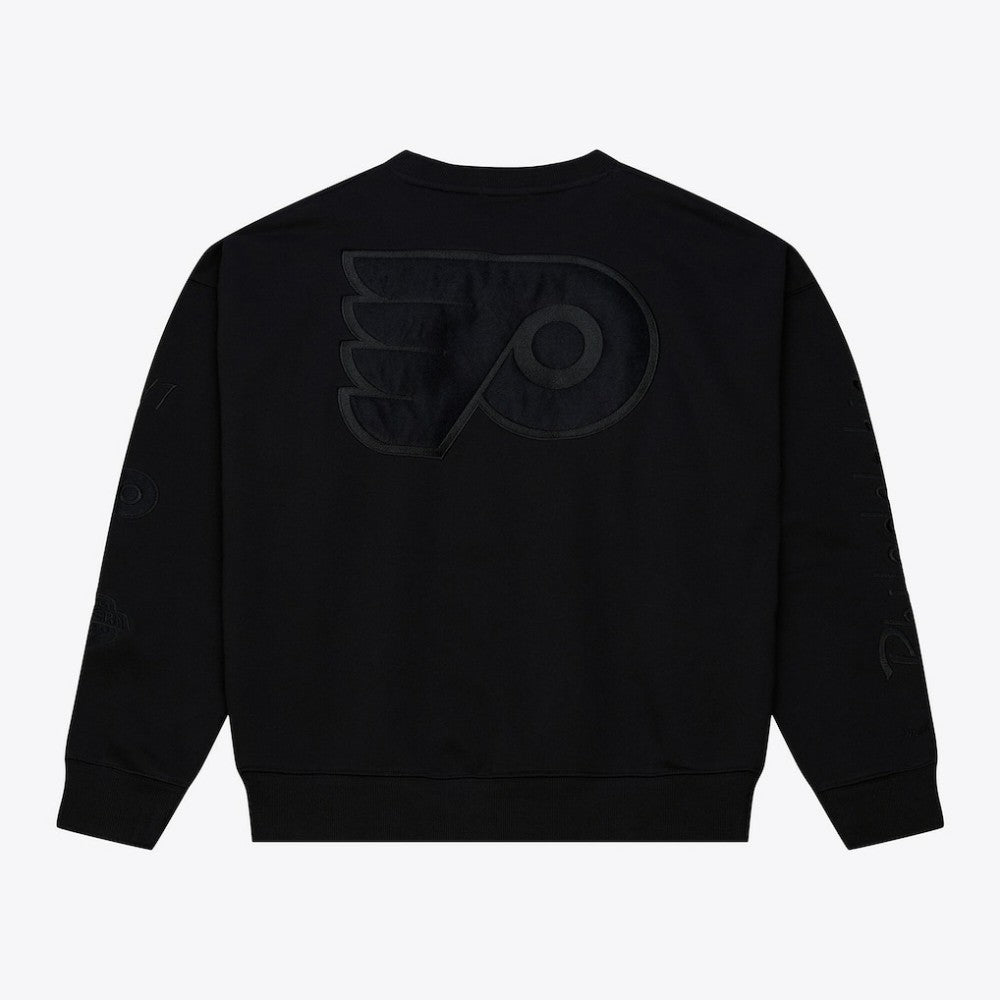 Philadelphia Flyers - Mitchell & Ness Unisex Phantom Fleece Crew Neck Sweatshirt Black