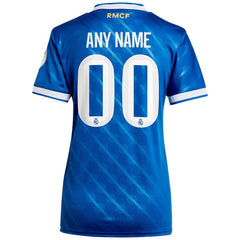 Adidas Real Madrid Women's 2025/26 Third Replica Custom Jerseys - Blue