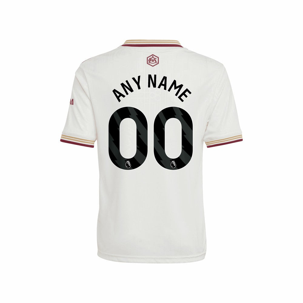 Adidas Arsenal Youth 2025/26 Third Replica Custom Jerseys - White