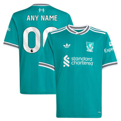 Adidas Liverpool Youth 2025/26 Third Replica Custom Jerseys - Green