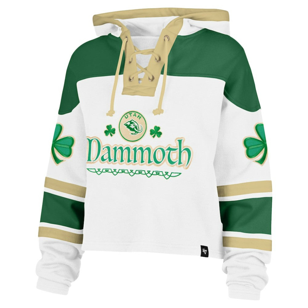 Utah Mammoth - '47 Women's McLucky Cropped Lacer Hoodie White