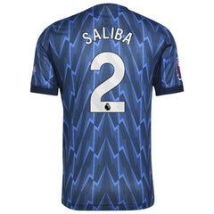 Adidas William Saliba Arsenal 2025/26 Away Player Jerseys - Blue