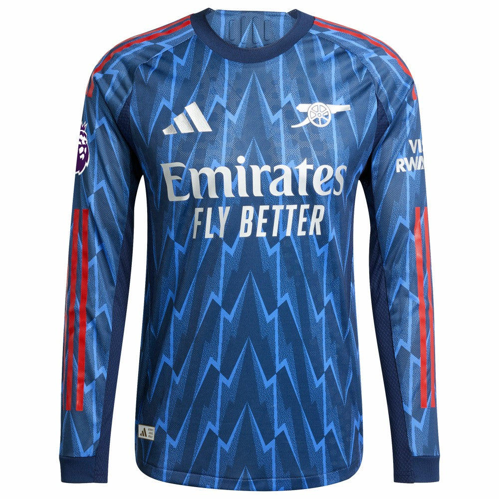 Adidas Bukayo Saka Arsenal 2025/26 Away Long Sleeve Player Jerseys - Blue