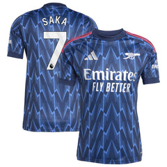 Adidas Bukayo Saka Arsenal 2025/26 Away Replica Player Jerseys - Blue